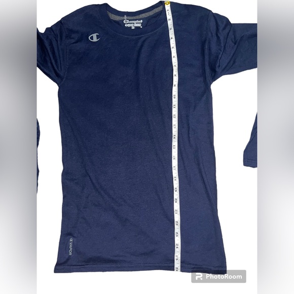 Champion C Logo Vapor Cotton Long Sleeve T-Shirt, Navy, Women’s Size XS, New - Picture 7 of 14